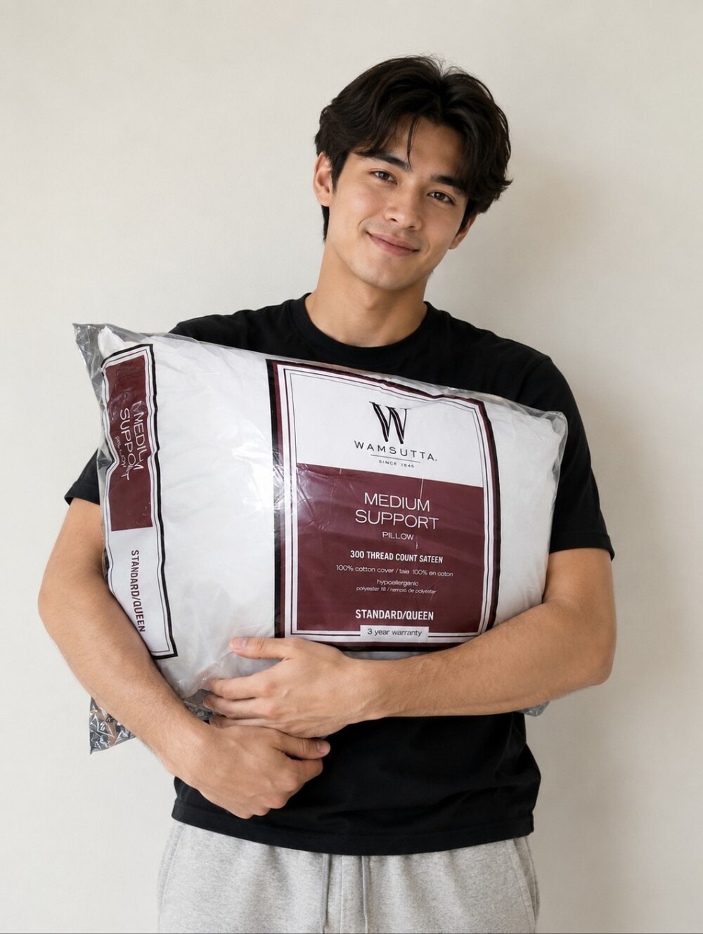 Brand New Wamsutta Medium Support 1 Pillow - White. Standard/Queen.